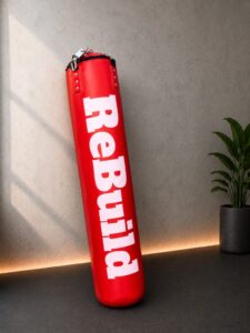 ReBuild様に導入したロゴ入りオリジナルサンドバッグ