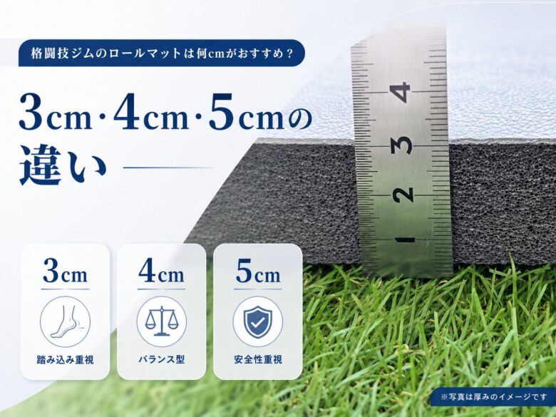 格闘技ジムのロールマットは何cmがおすすめ?3cm・4cm・5cmの違い 1 6a6904cc5af69